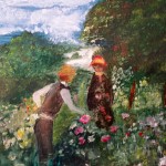 ‘Picking Flowers’ (oil painting)