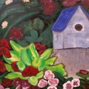 Birdhouse (acrylic painting)