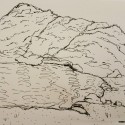 Jagged Cliff (ink drawing)