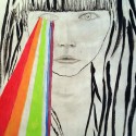 I See the Rainbow Electric (mixed media drawing)