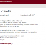 “Cinderella” published at The Bookends Review
